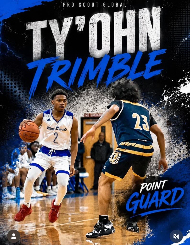 Ty'Ohn Trimble point guard action graphic